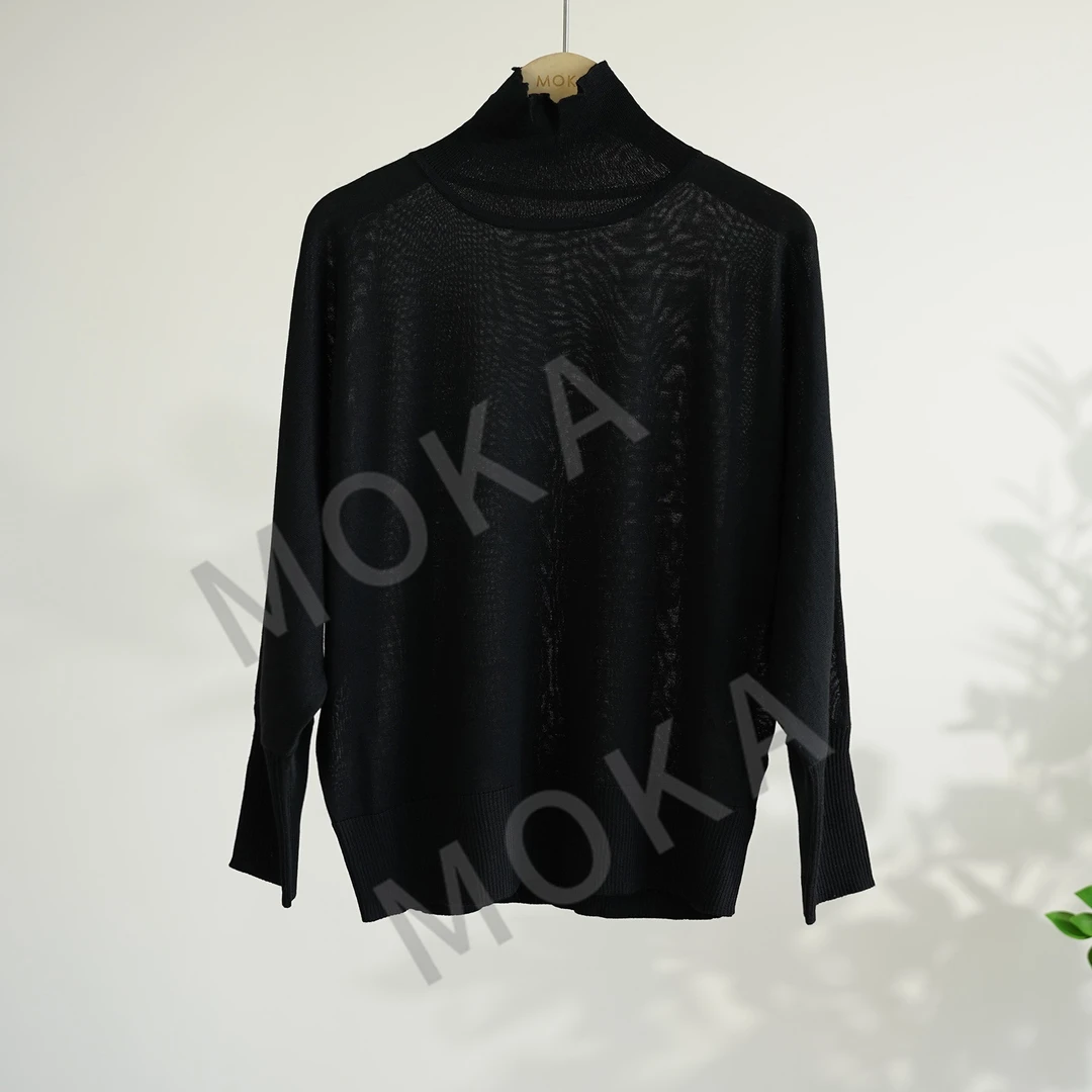 意大利早秋60支针织羊毛高领女士毛衣（241053）2357