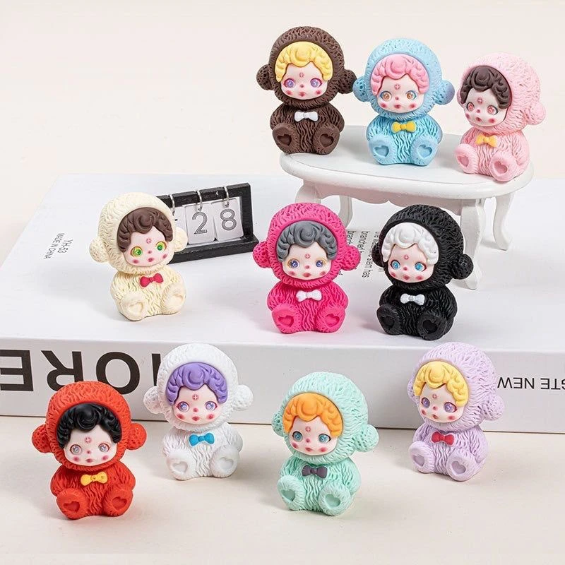 （直播拆➕双许愿➕九宫格）sp 精灵女孩萌粒diy可爱摆件钥匙扣