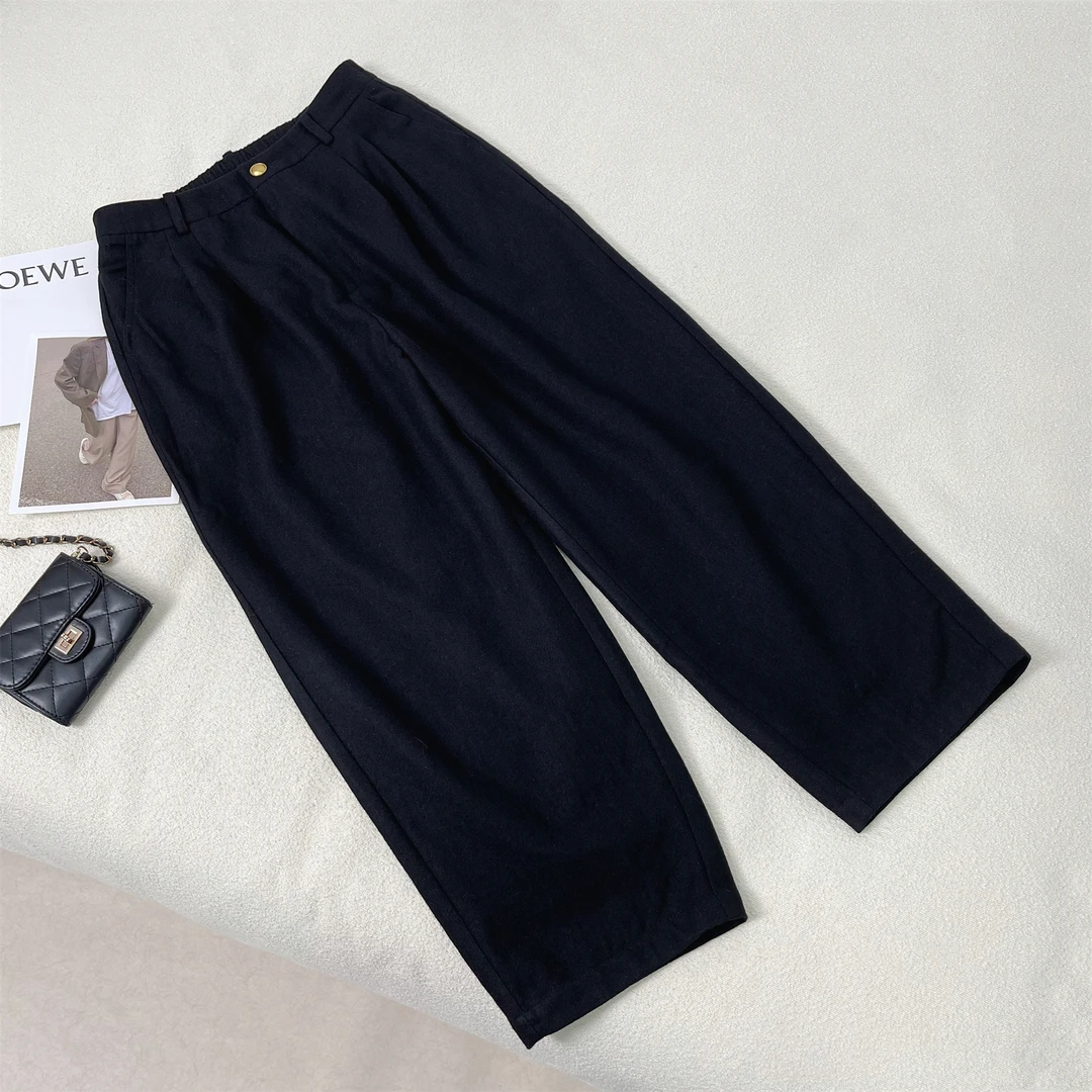 【女王洛克】韩版小众设计师款气质显瘦休闲裤