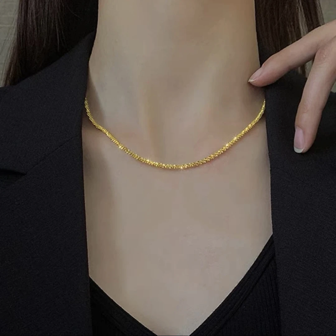 项链 雪花设计时尚简约百搭小众轻奢款项链X-236