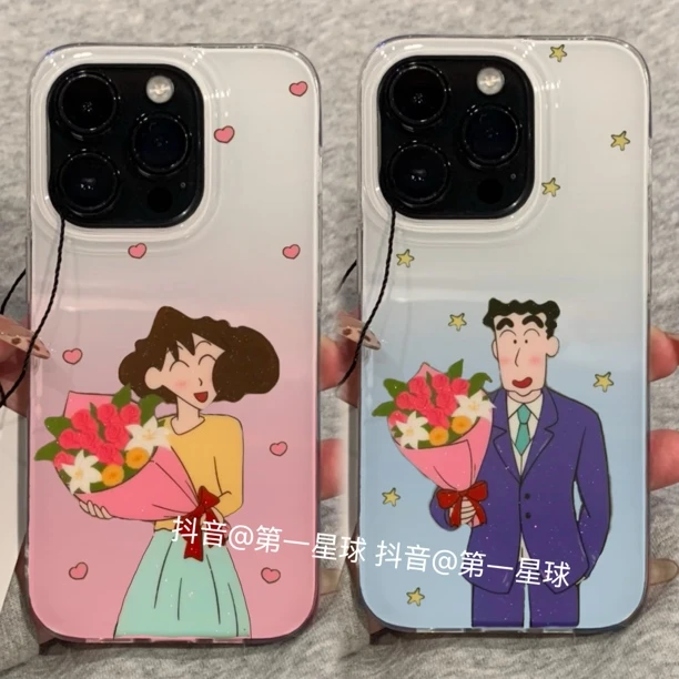 可爱美伢广志送花花适用苹果华为小米OPPOVIVO荣耀新款硬壳卡通女