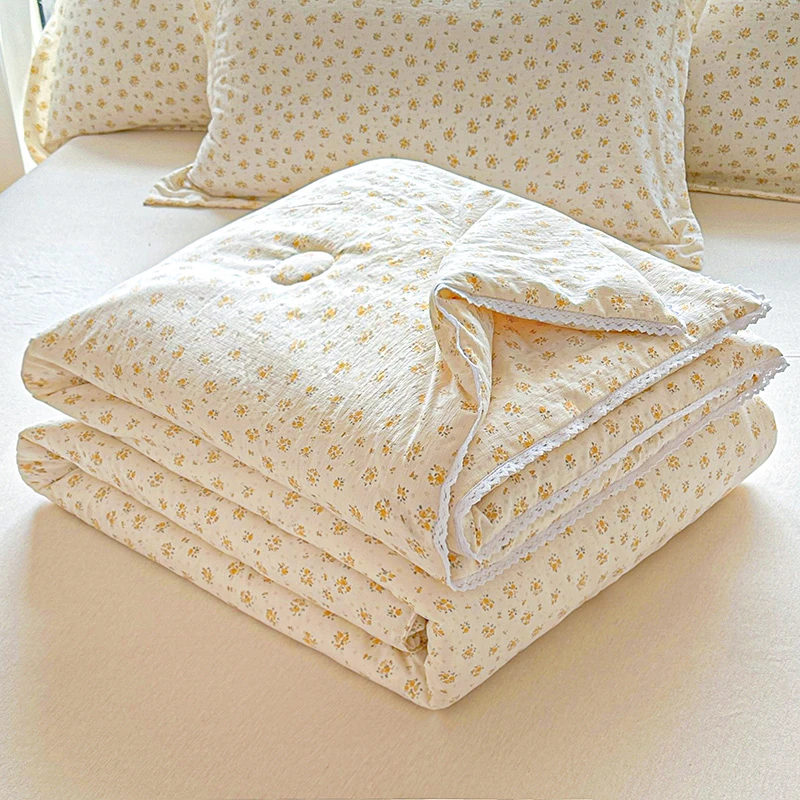 2025新款空调被双层纱夏被夏凉被宿舍单双人学生可机洗薄被子被芯