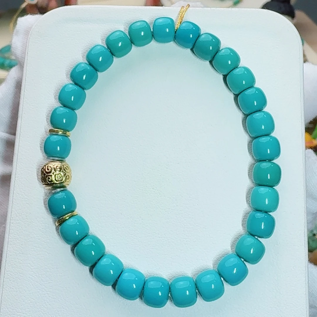 绿松石未镶嵌珠宝奇石精品玉华手串