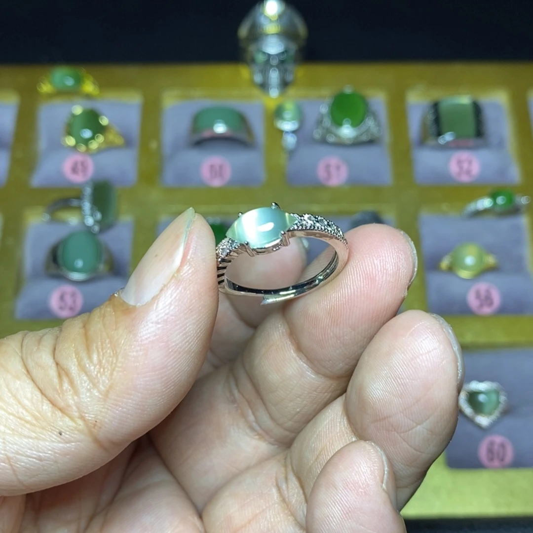 和田玉（碧玉）戒指未镶嵌