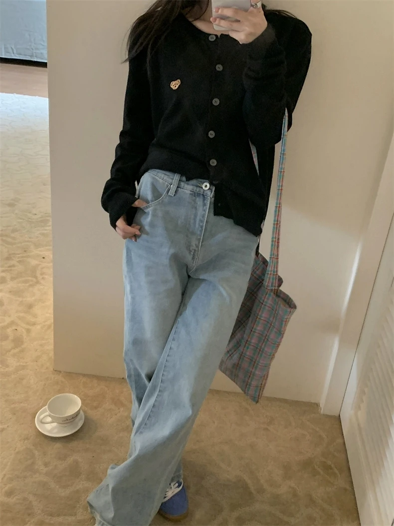 【鞋爱】小熊头毛衣女士针织外套