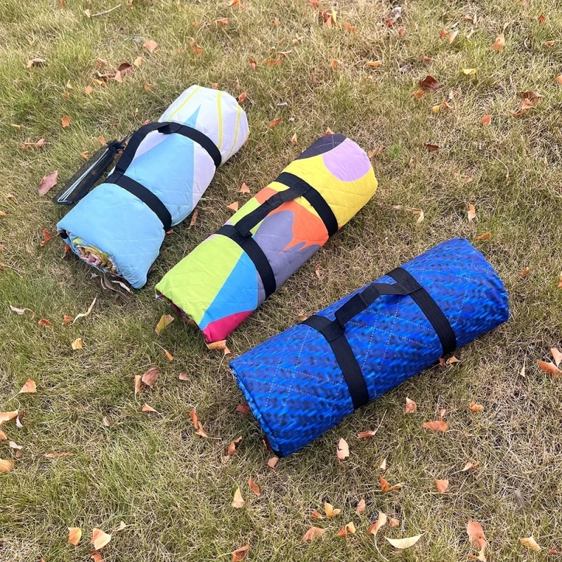 品质超牛！三层防水超声波工艺！美单涂鸦可收纳便携露营垫野餐垫