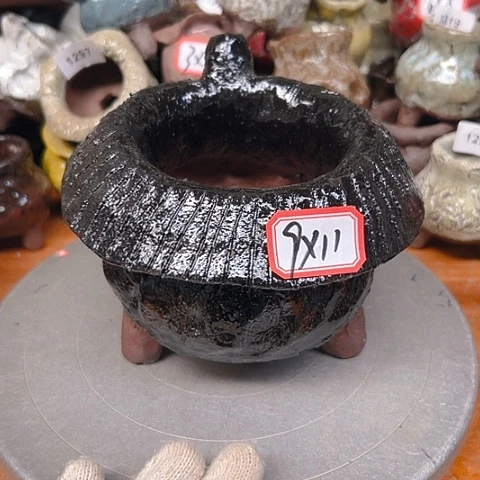粗陶花盆手工花盆制作