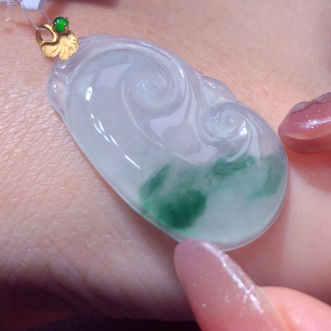 定制翡翠18K金镶嵌翡翠