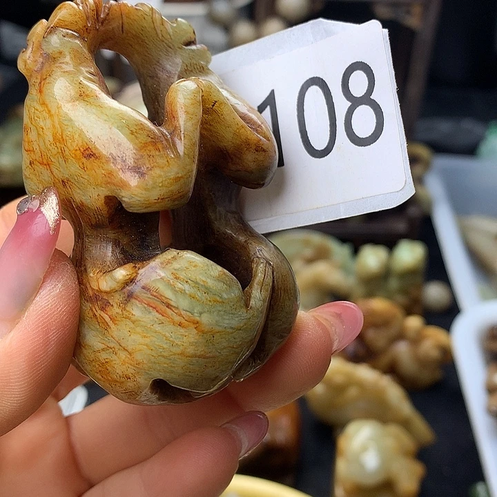 和田玉银S925镀金镶嵌颈饰