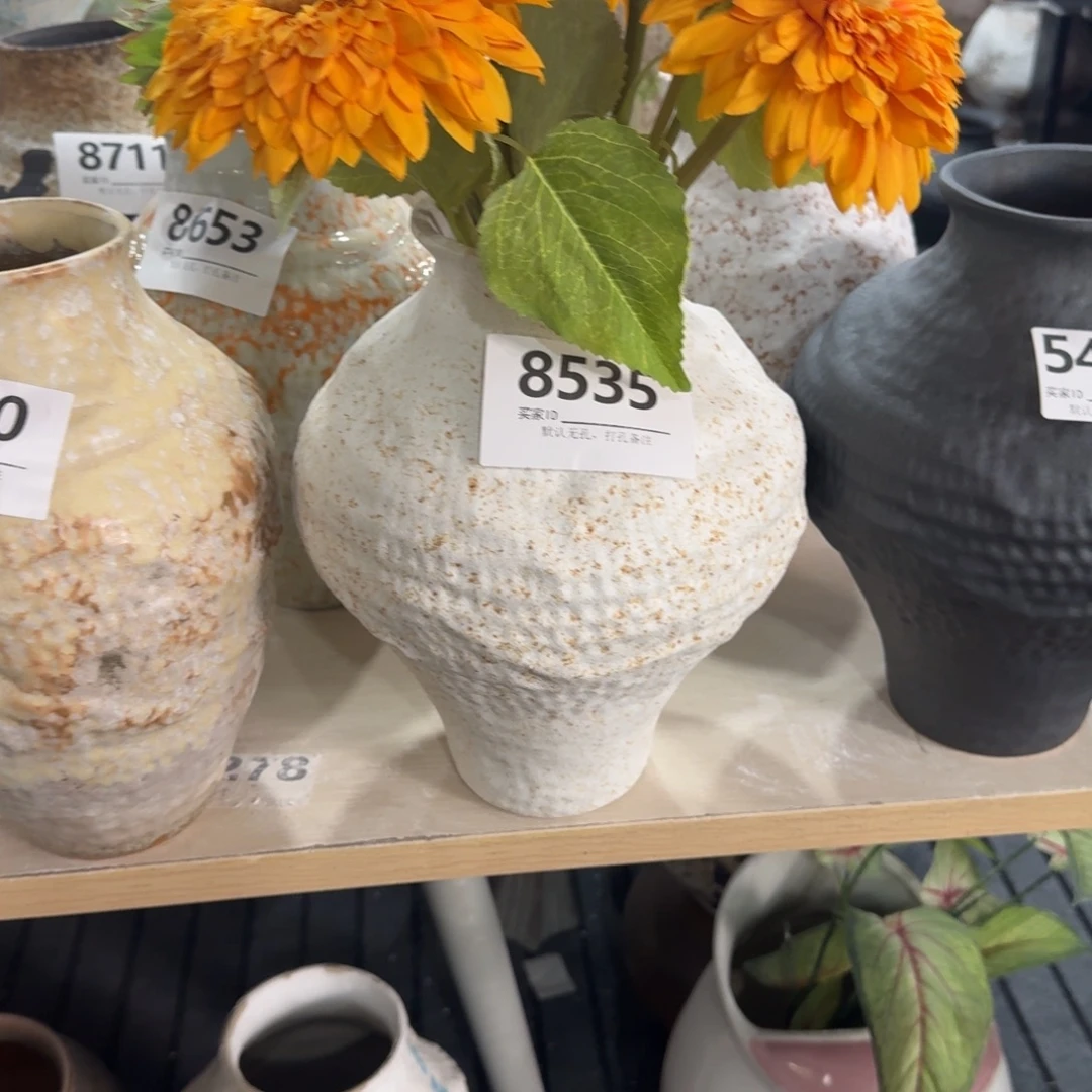 .***I摆件陶景德镇高温花瓶编码8535高28口8默认无孔