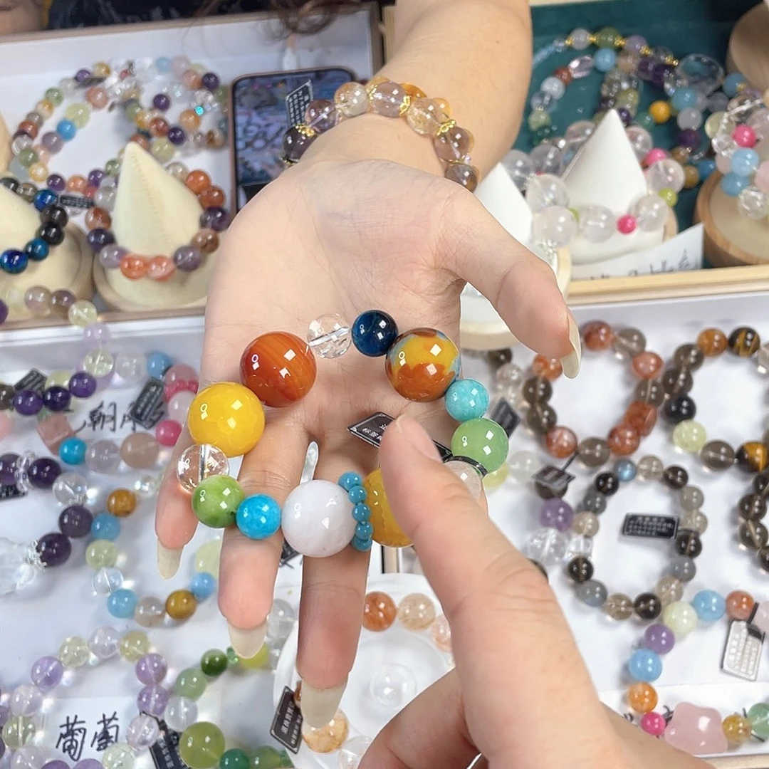 银S925镀金镶嵌手链水晶