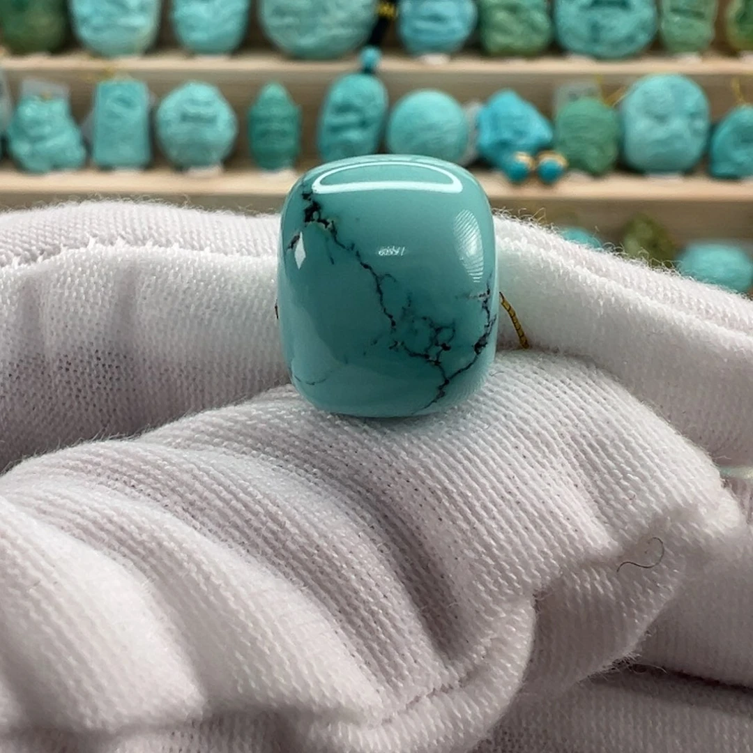 未镶嵌绿松石老型珠13.8x11.3mm