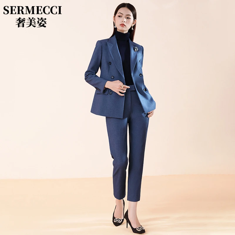 奢美姿高级感职业西装套装女秋季气质通勤行政工装面试小西服正装