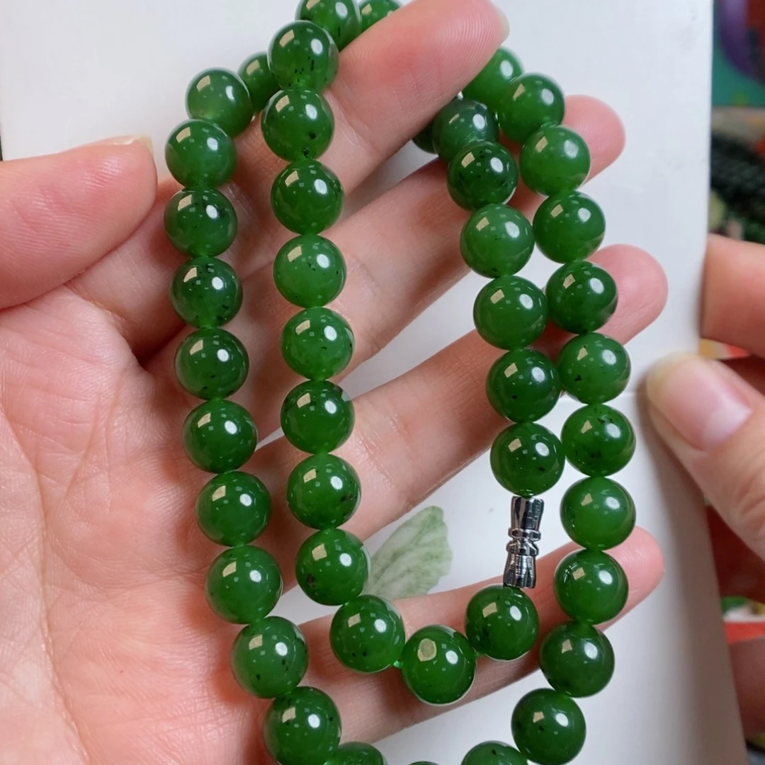 和田玉手链未镶嵌俄罗斯碧玉7号矿红皮老料