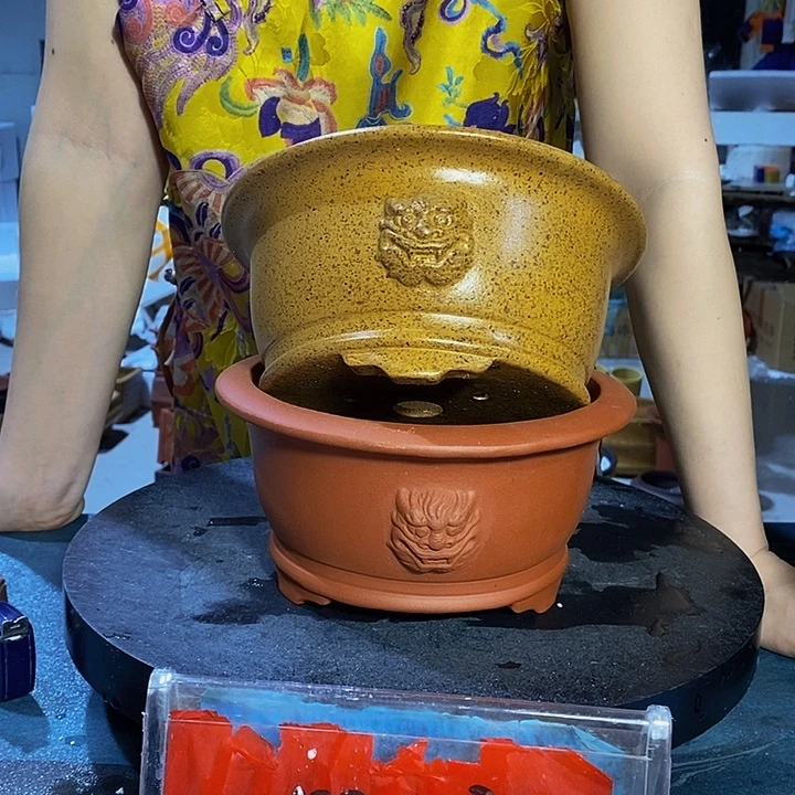 紫砂花盆紫砂紫砂
