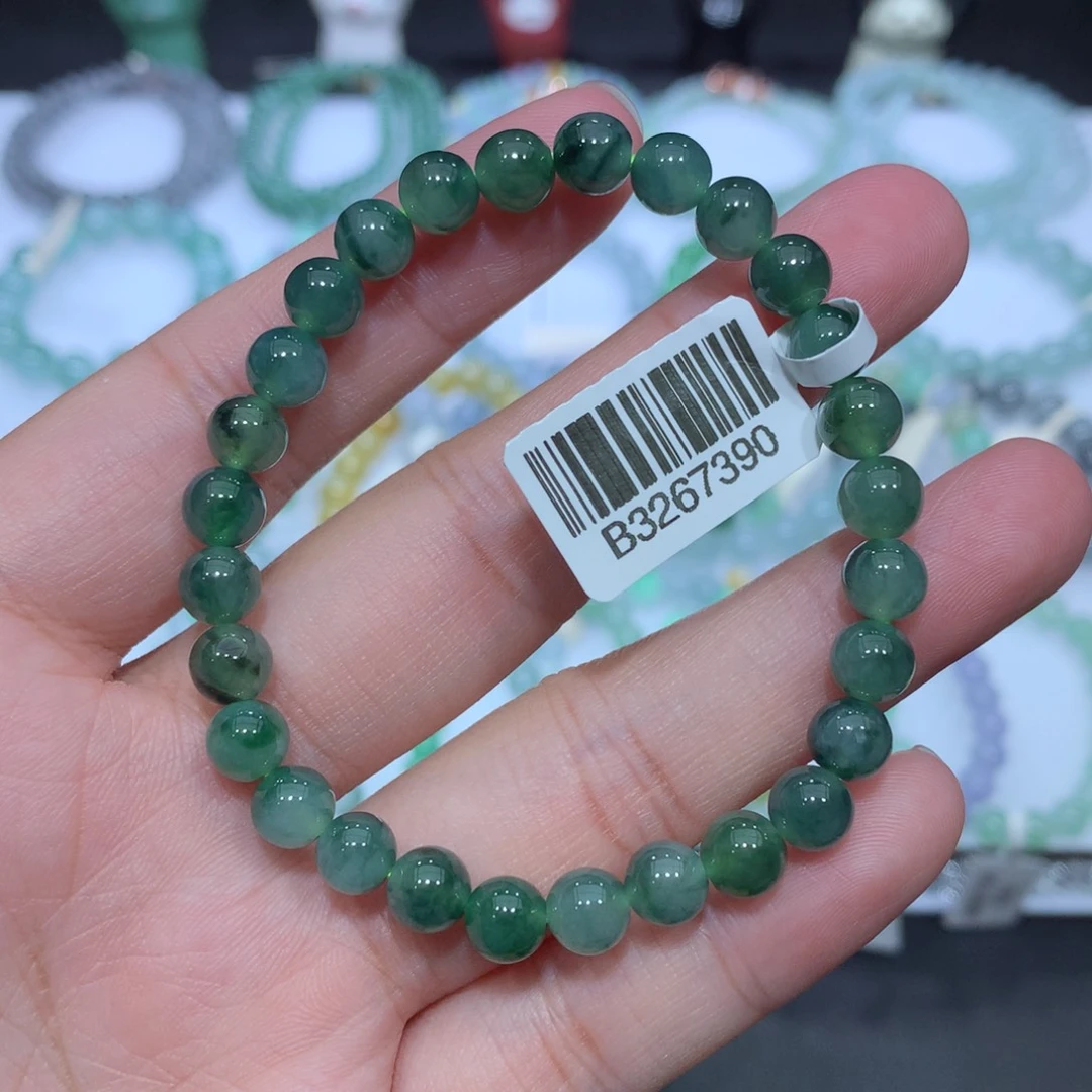 翡翠未镶嵌手串天然