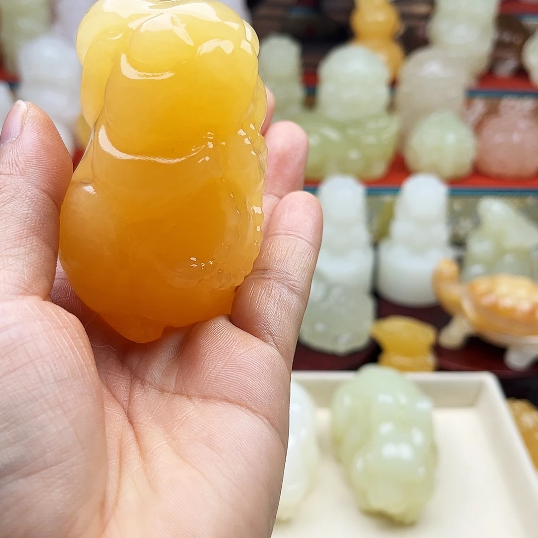 X***7石材兔子手把摆件