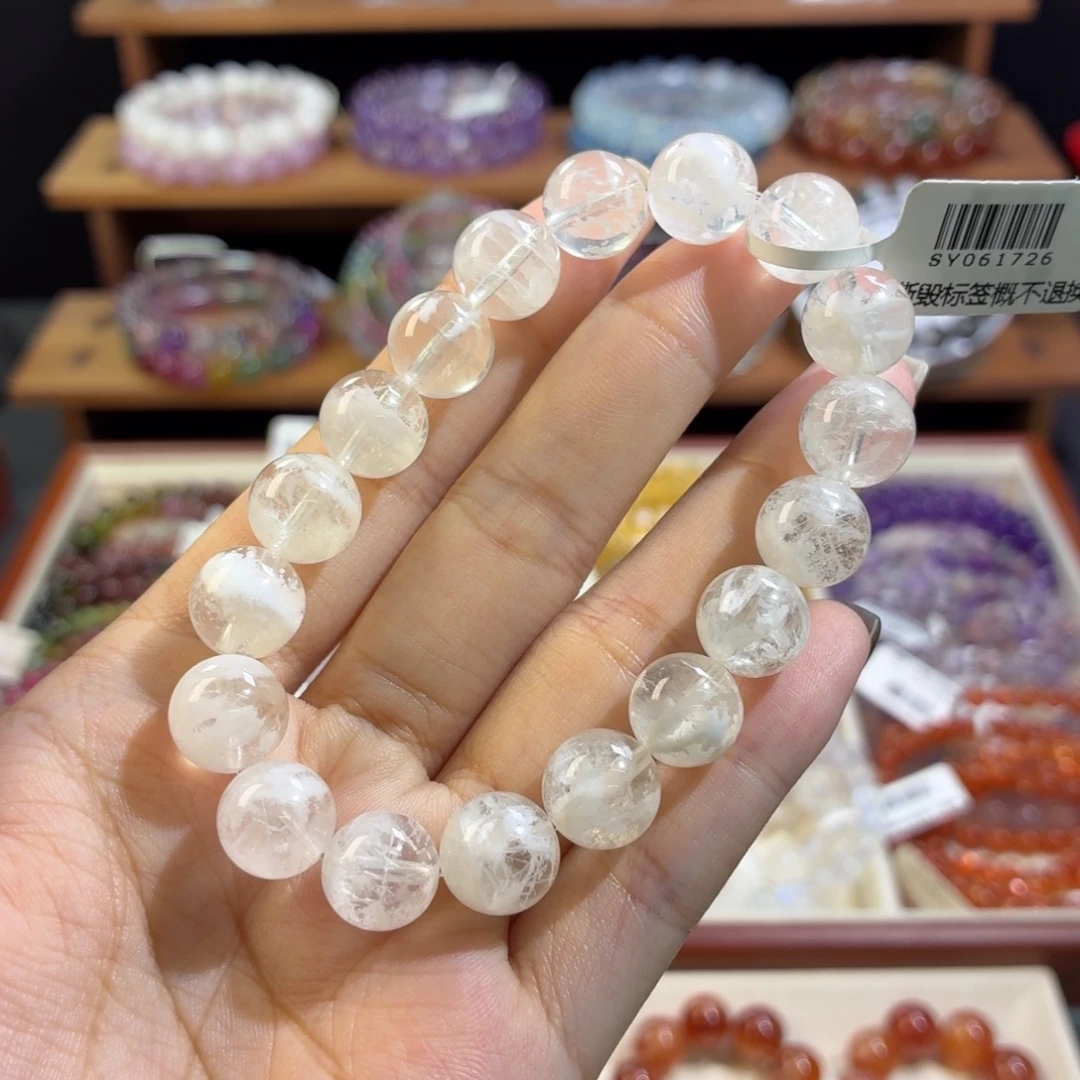 未镶嵌水晶手串意境立体白雪花幽灵10+