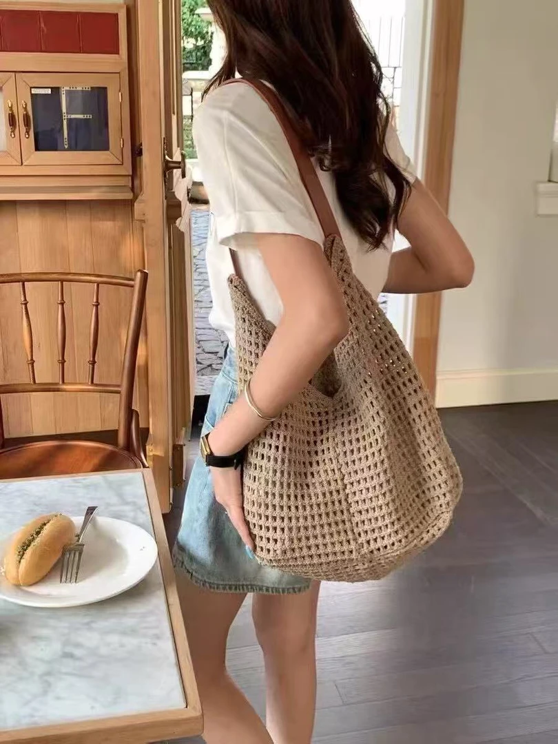 2025新款民族风百搭度假海边编织包沙滩包