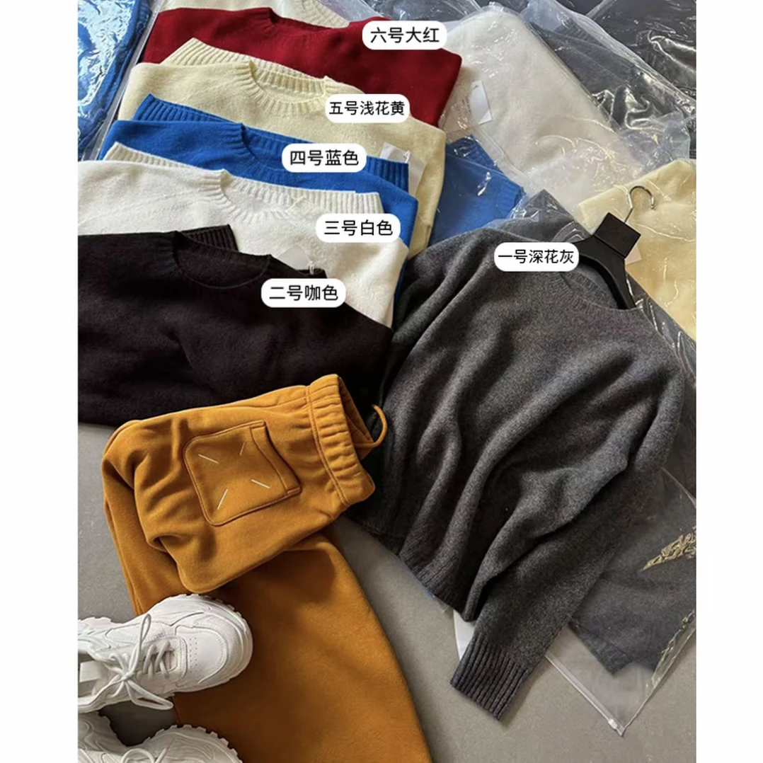 JING2025冬季新款72045圆领山羊绒打底衫纯色女装保暖百搭