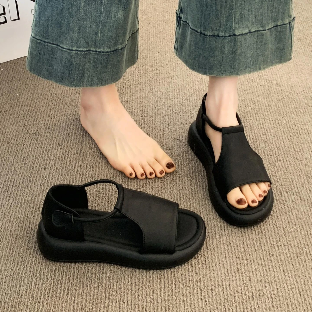 罗马凉鞋女款2025新款夏季外穿配裙子百搭上班不累脚软底沙滩鞋子