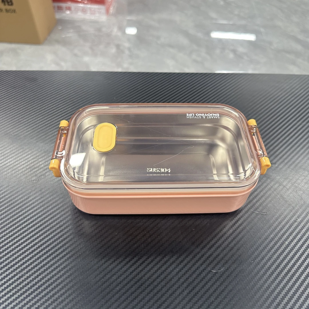 随机颜色单层不锈钢保温饭盒