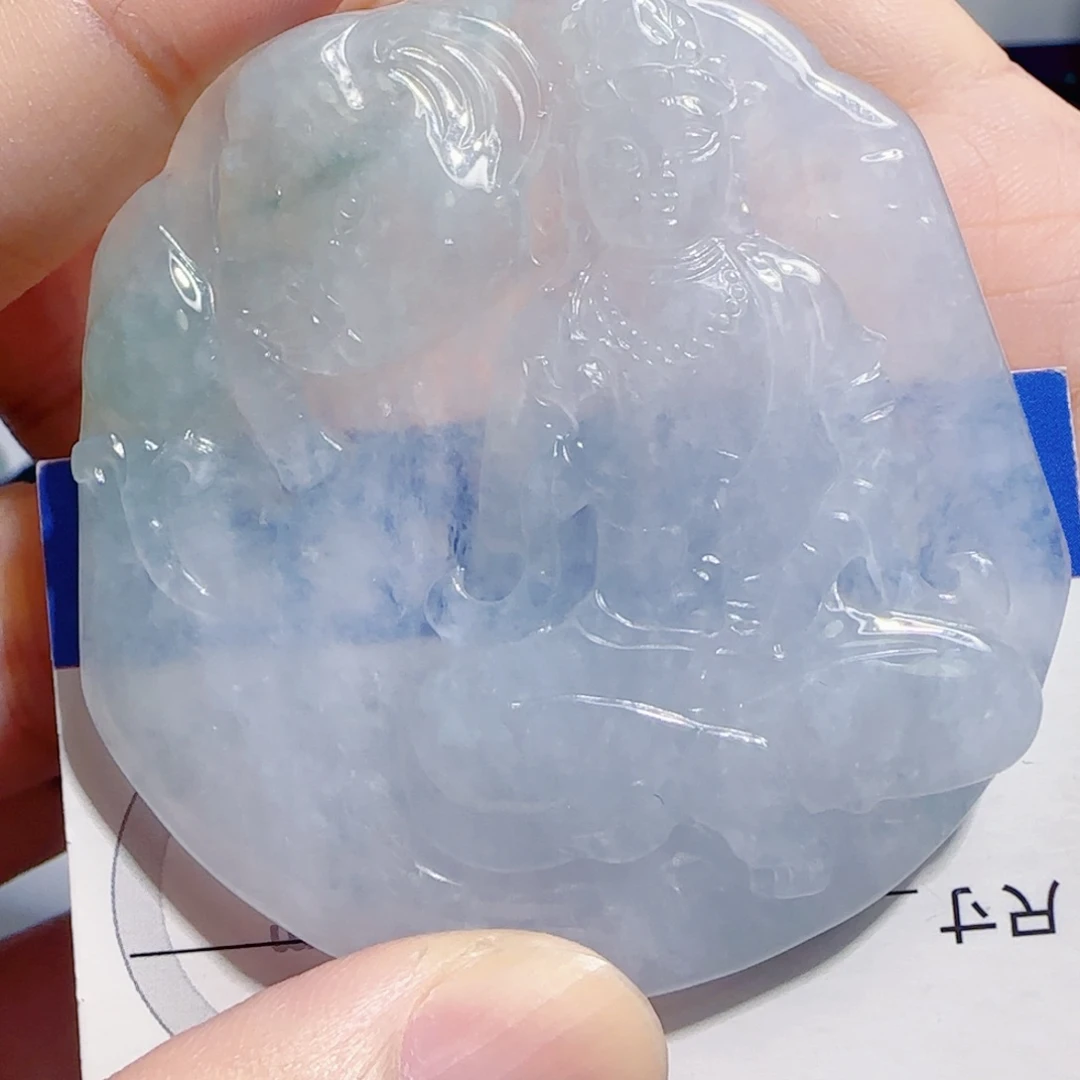 翡翠未镶嵌颈饰普贤