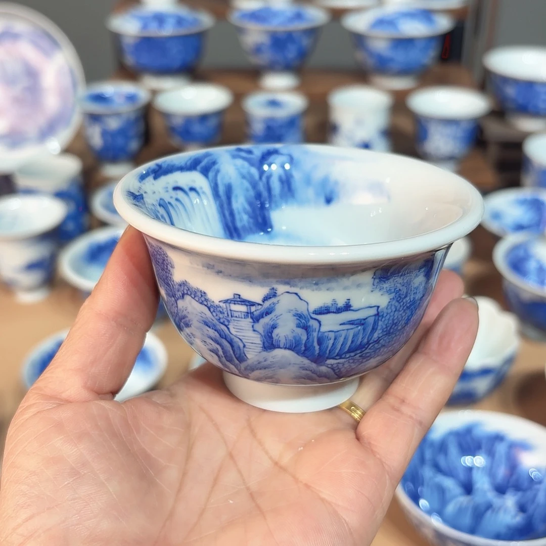 景德镇纯手绘压手杯