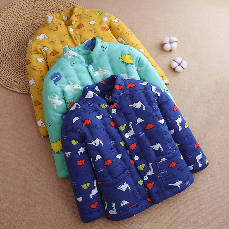 儿童纯棉花手工棉袄中大童加厚棉衣冬季小孩男女棉服内胆加厚外套