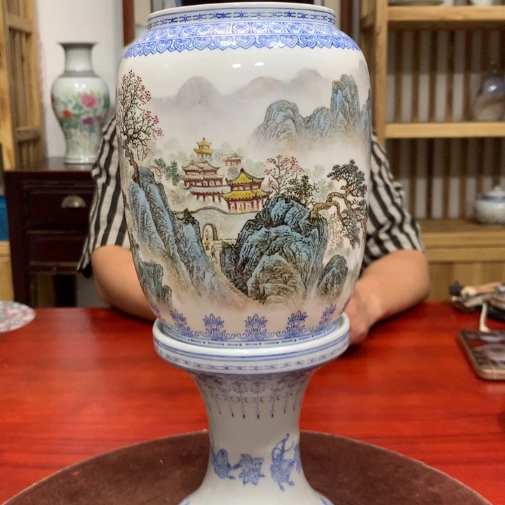 景德镇陶瓷手绘皮灯