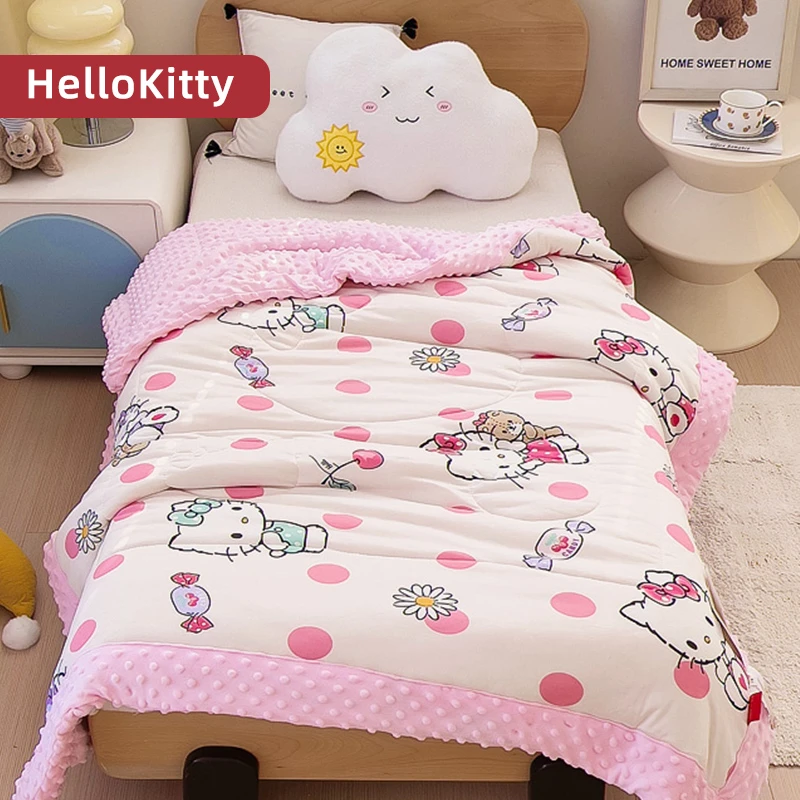 HELLO KITTY/凯蒂猫 儿童豆豆被四季毛毯被办公室薄被子毯子