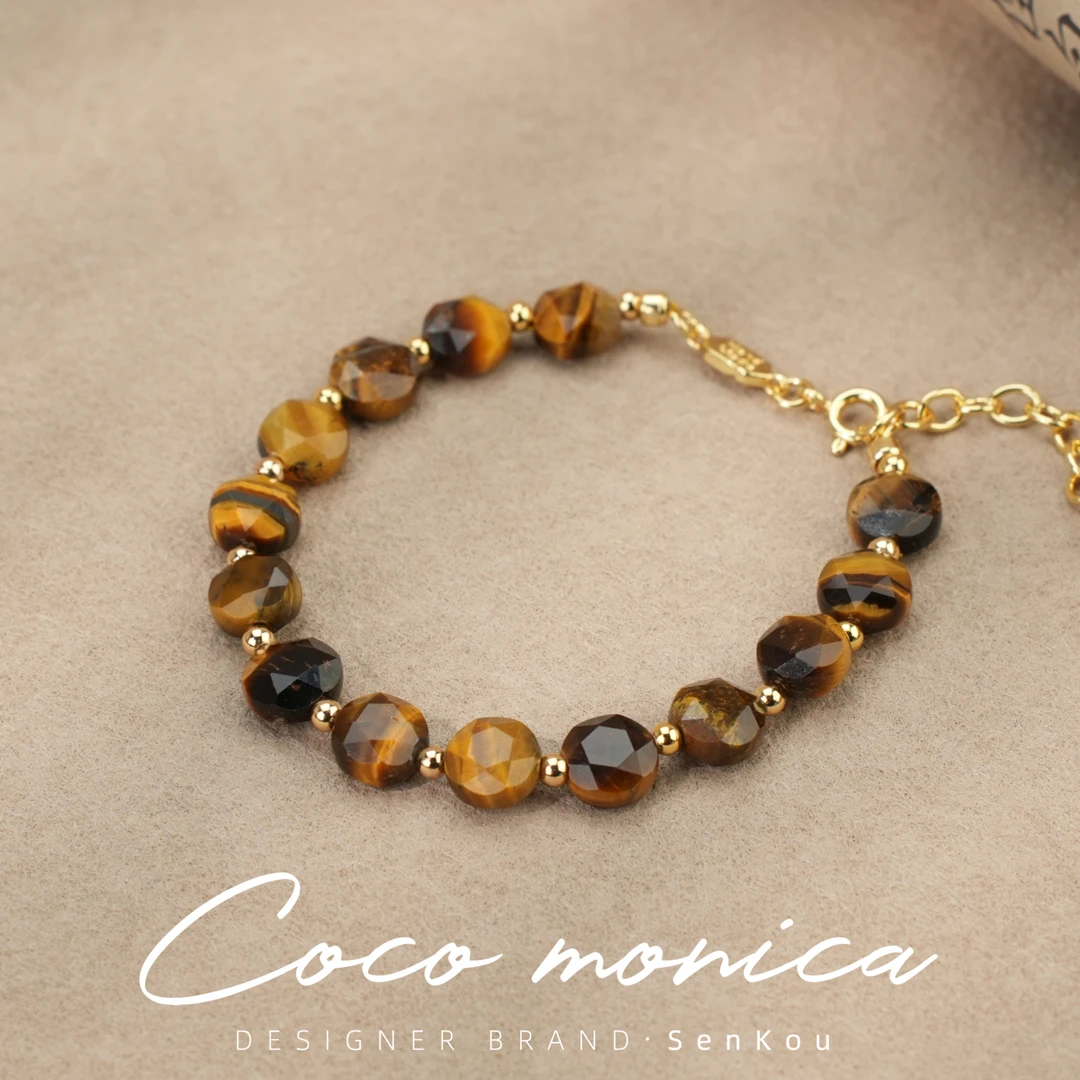 【小霞珠宝】虎眼石手链手工气质轻奢百搭复古简约AS991