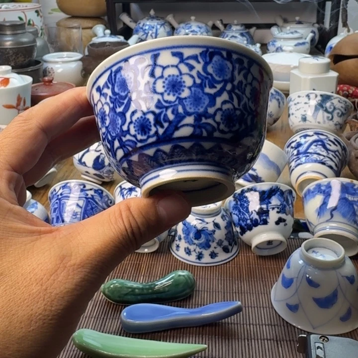 青花瓷器杯子茶具
