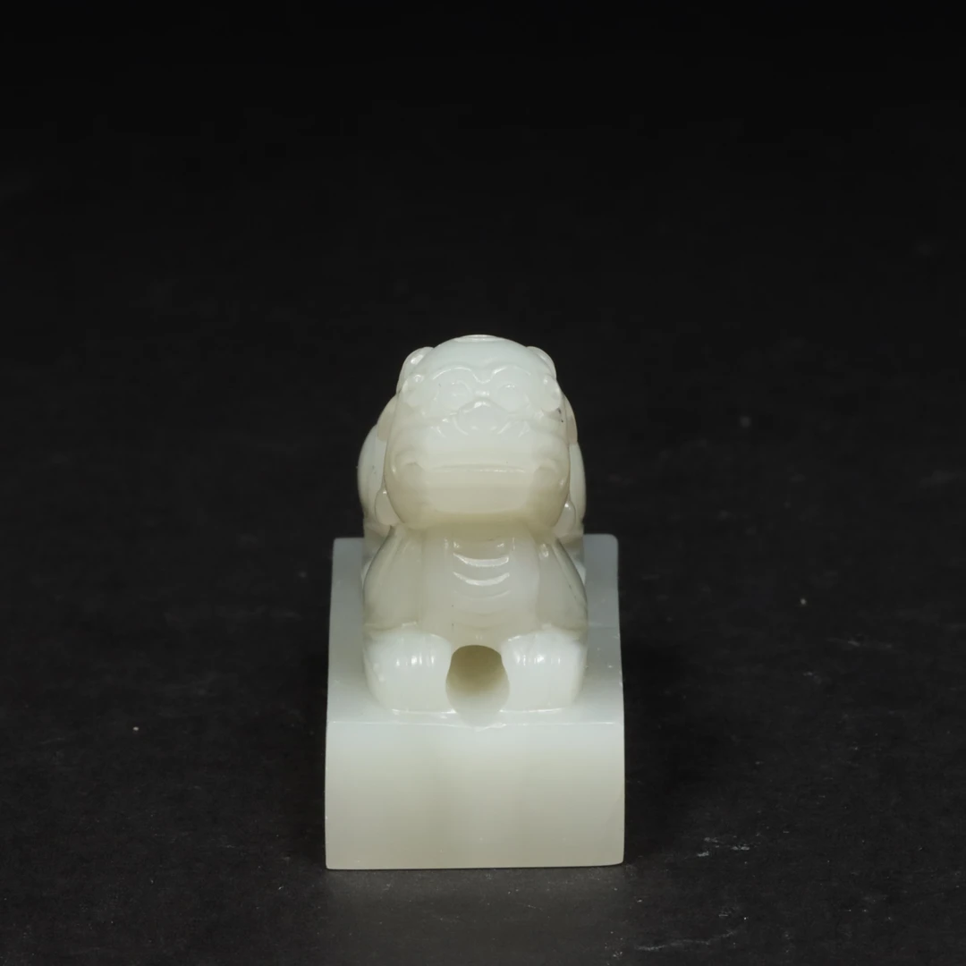 清和田玉文房兽钮印章-NX