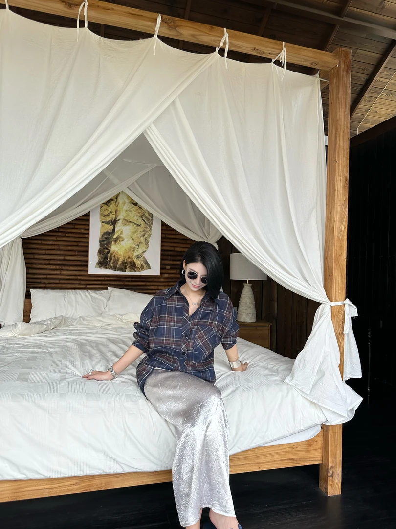 ChaxRmto斯斯  2025春季新款美式复古休闲长袖衬衣衬衫 SD1A0479