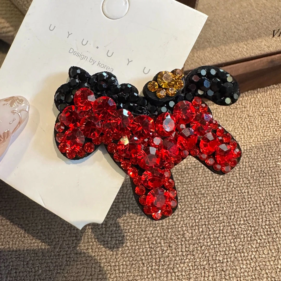 卡通小众红色小马发夹女新款百搭新年头饰碎发刘海侧边夹4107