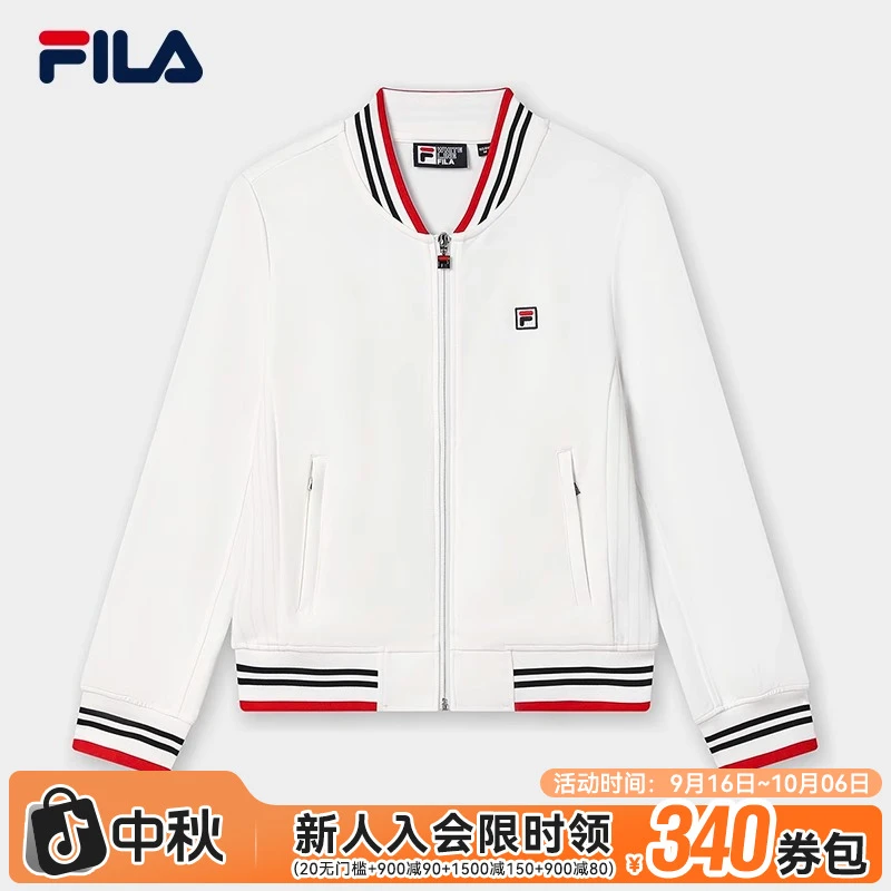 FILA斐乐女装2025秋季时尚休闲复古运动棒球服外套F11W527502F