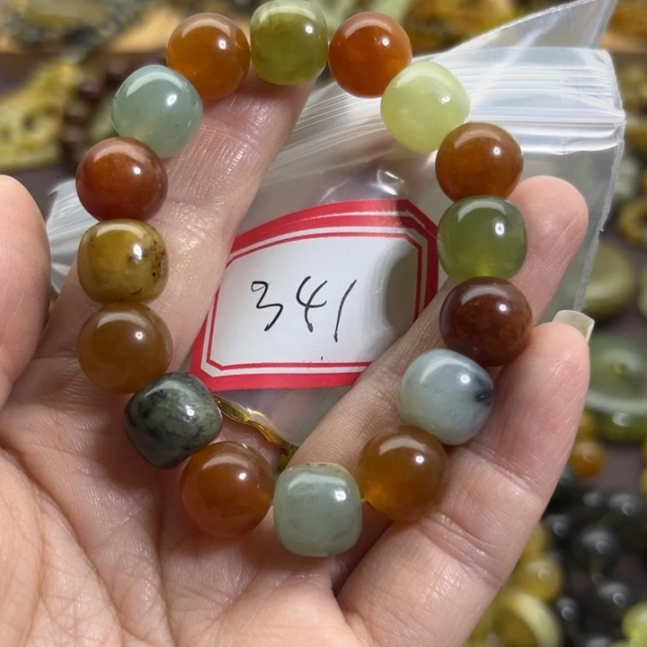 未镶嵌蛇纹石玉手链