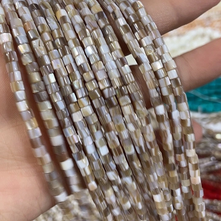 玛瑙/玉髓合金珠宝半成品一条4mm企鹅贝直切