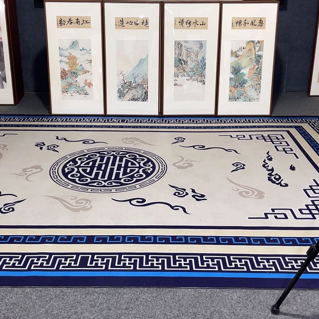 国画手绘画作品带框