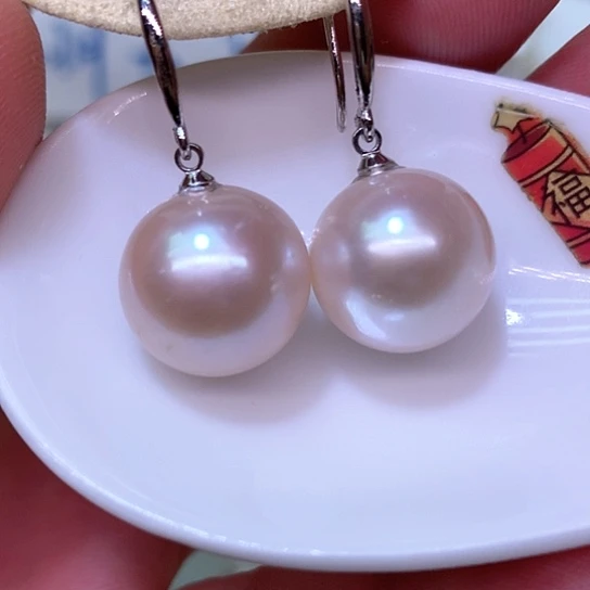 银S925镶嵌淡水珍珠耳饰