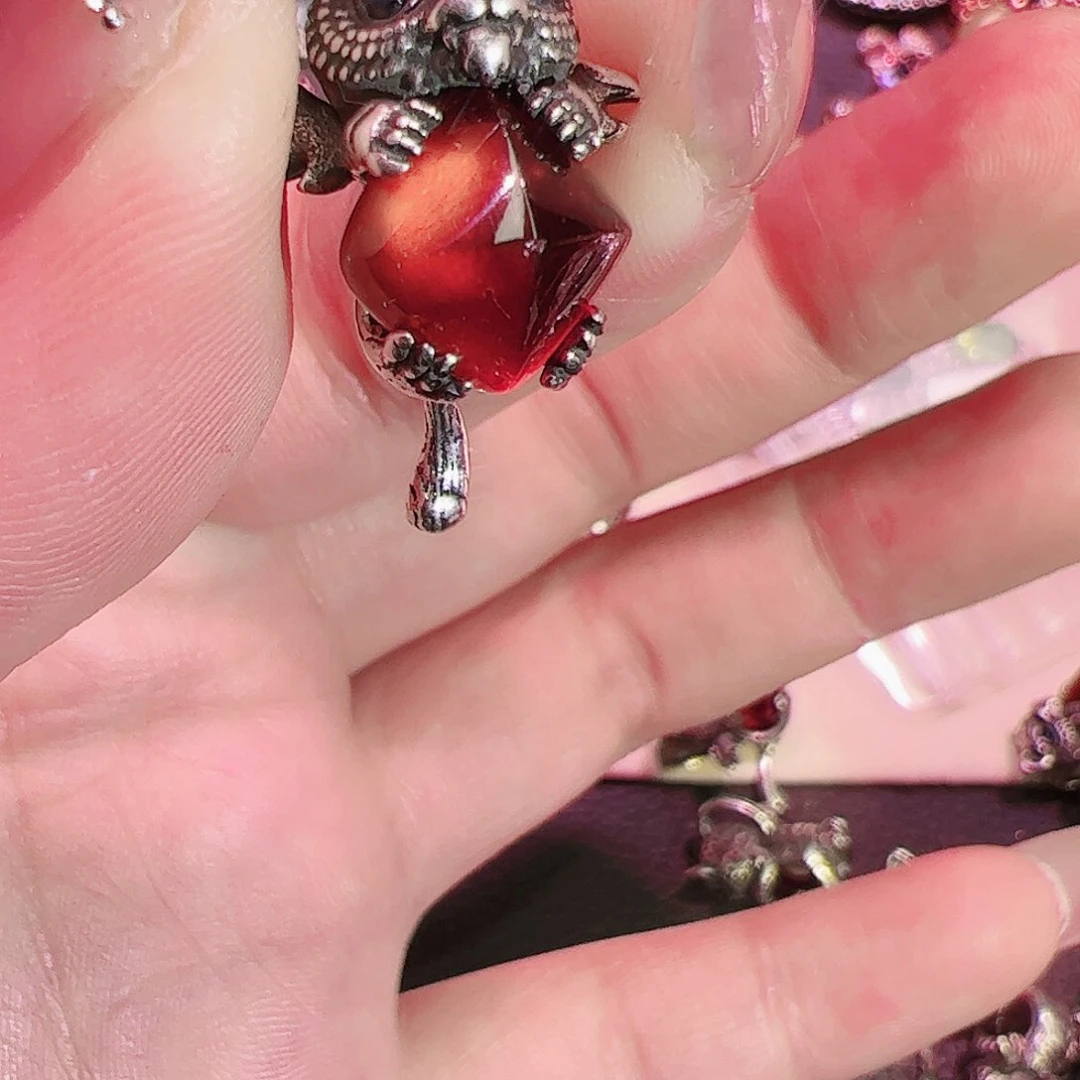 石榴石（芬达石）吊坠银S925镶嵌