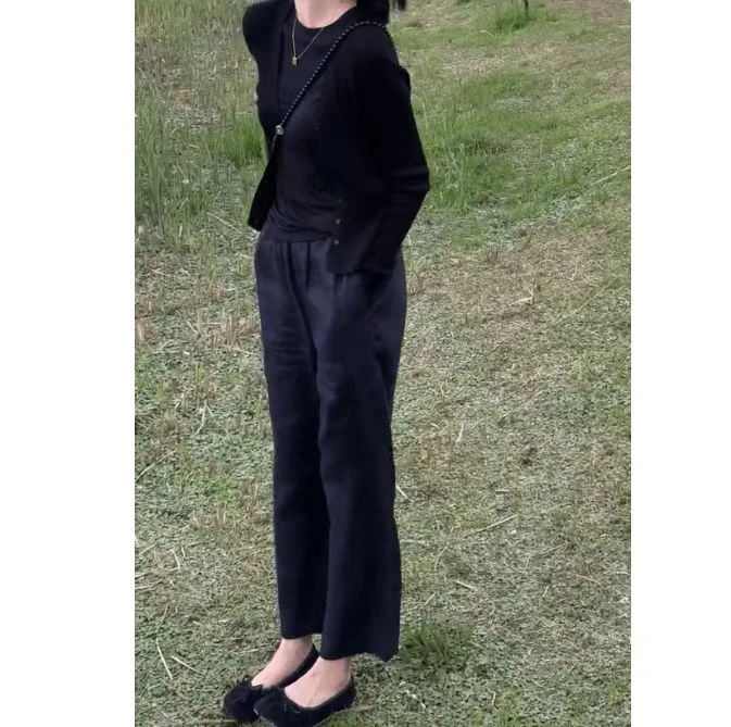 新款时尚百搭休闲开衫外套显瘦气质裤子潮流女装