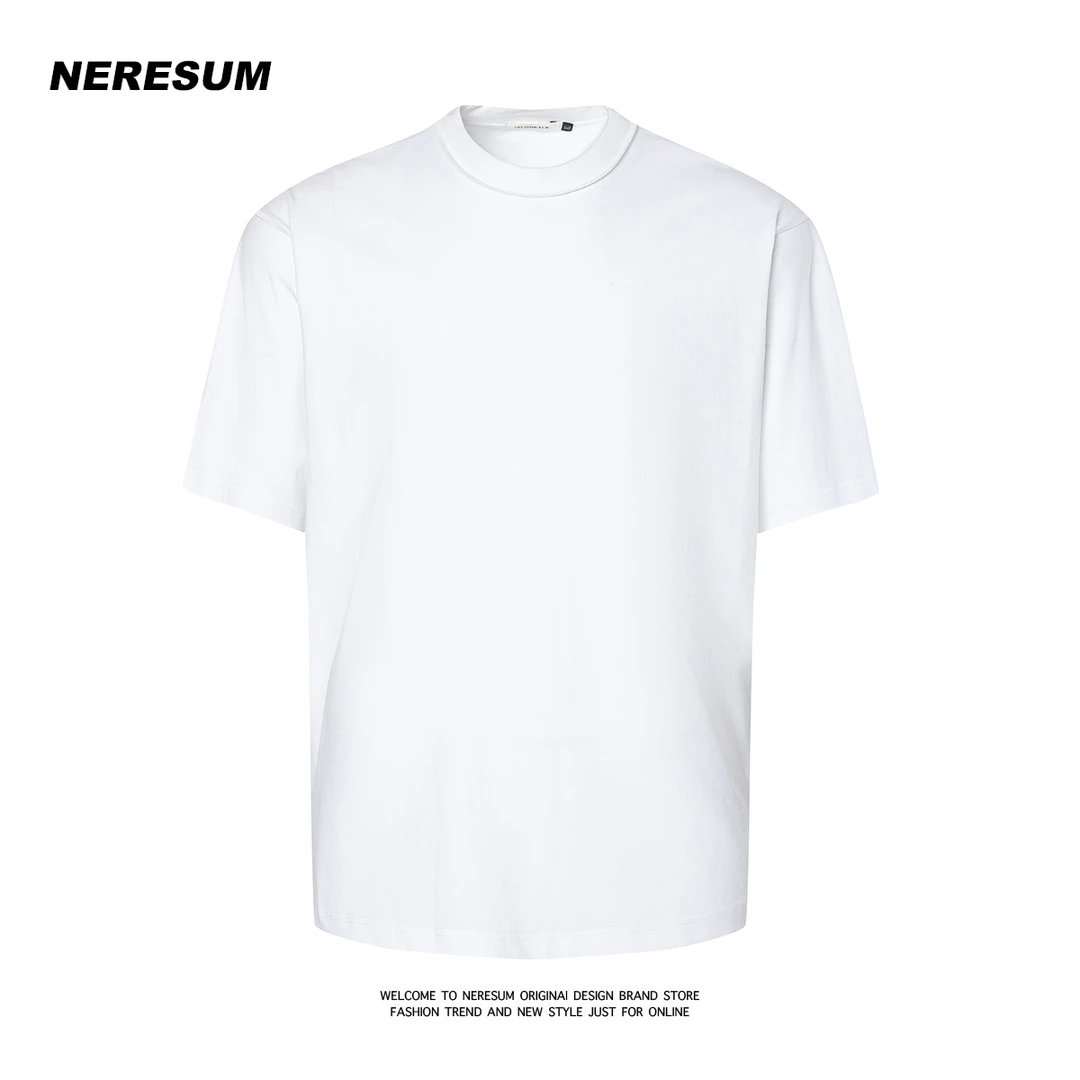 NERESUM美式复古设计感短袖t恤女2025夏新款宽松oversize上衣ins