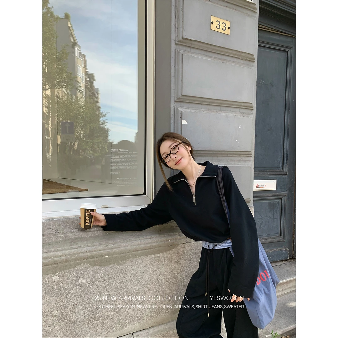 【清】舒适主义·慵懒随性polo套装两穿翻腰直筒裤XY7158B3782