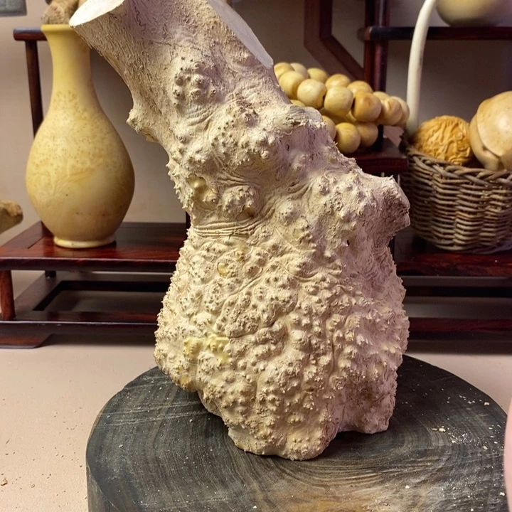 香榧木坤*堃黄杨木手把件