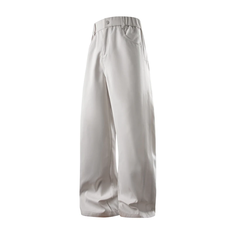 2025夏季新款青少年潮流百搭阔腿裤男士垂感宽松休闲直筒西裤男