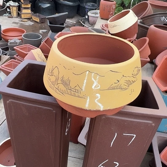 紫砂花盆透气花盆