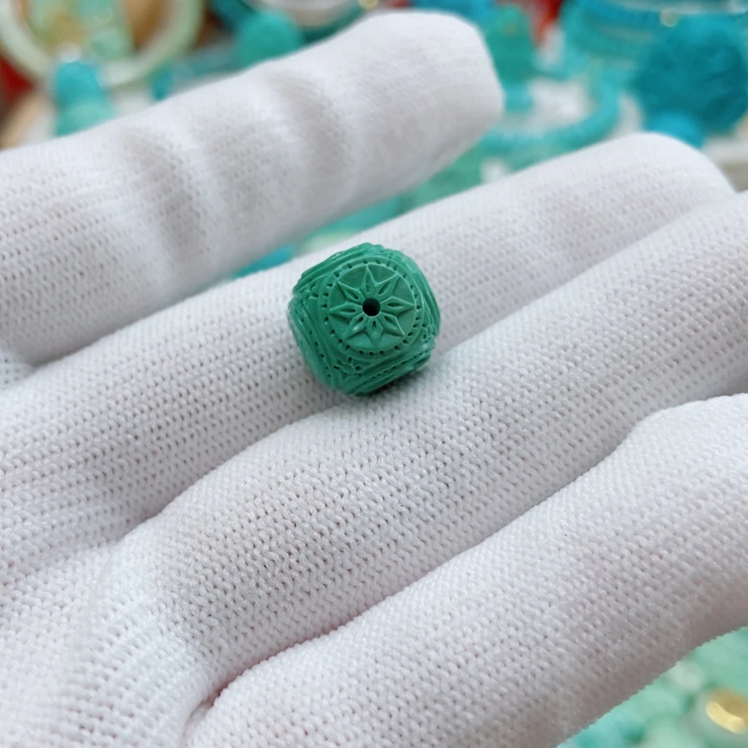 绿松石未镶嵌六方11.9mm