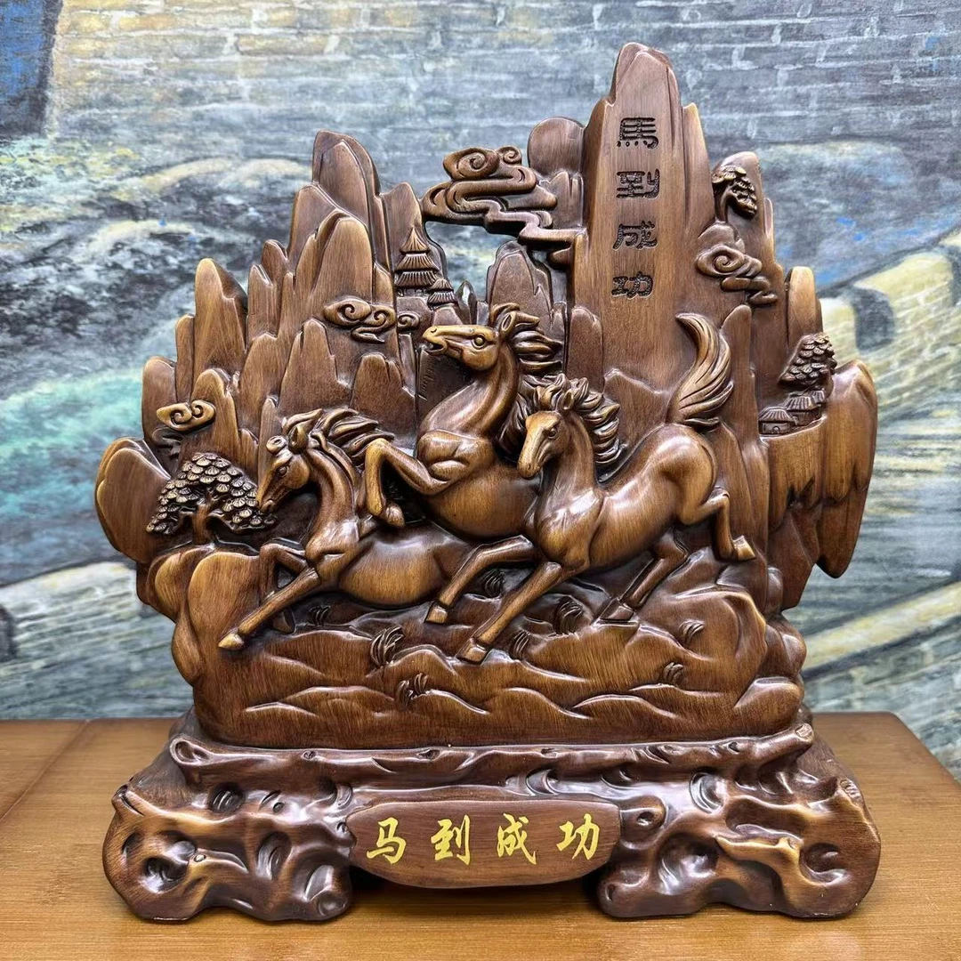 新马到成功中式家居装饰摆件